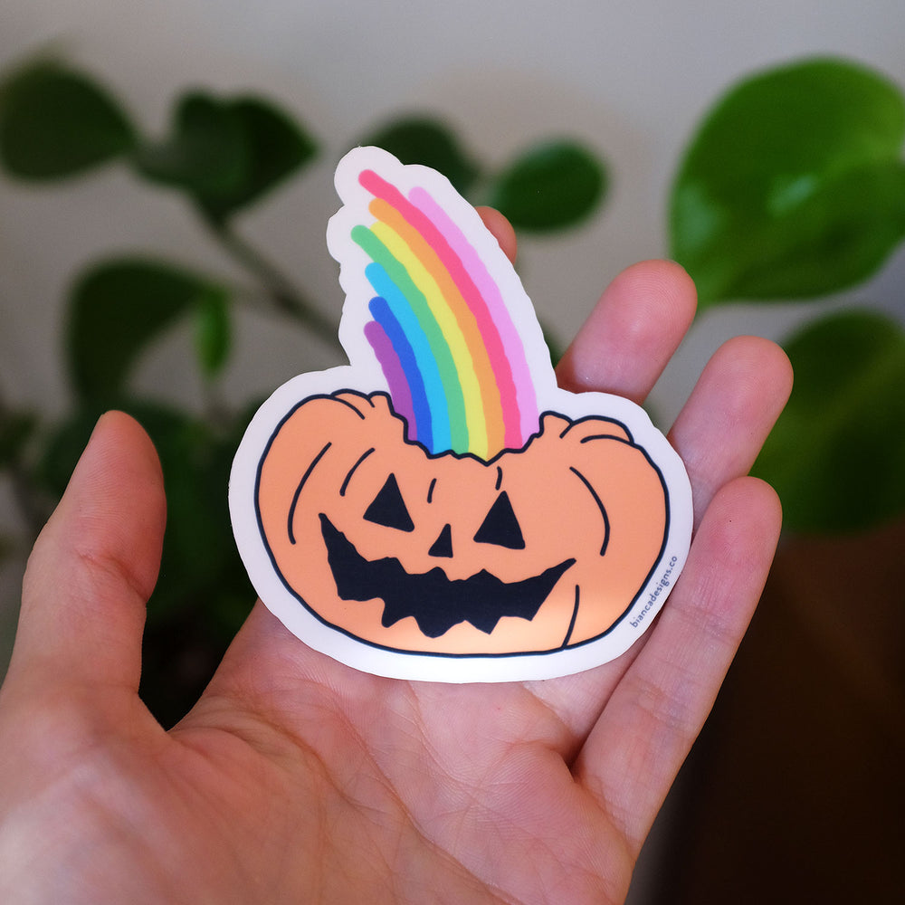 Rainbow Pride Pumpkin Stickers - Bianca's Design Shop