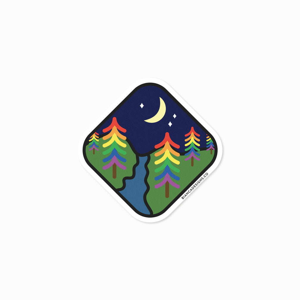 Queer Nature Rainbow Mountain Sticker – Bianca's Design Shop